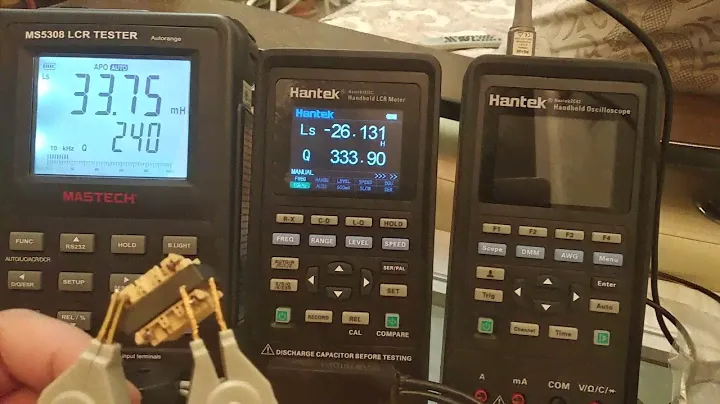 Часть 4.Hantek 1832c и Mastech ms5308, измерения индуктивности.