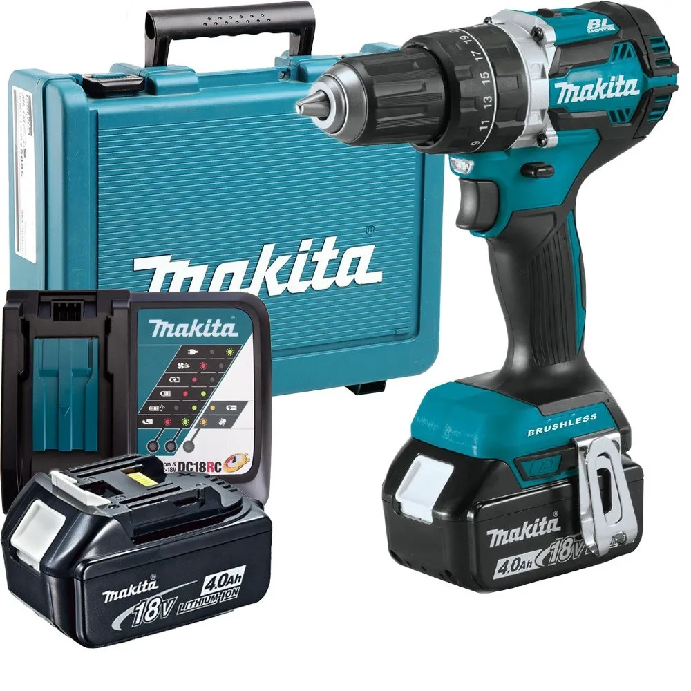 Аккумуляторная 2-х скоростная дрель-шуруповерт Makita DDF484RME (18V, 2 x 4Ah, Li-Ion)