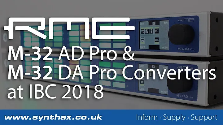 Конвертеры RME M-32 AD Pro и RME M-32 DA Pro MADI и AVB — IBC 2018