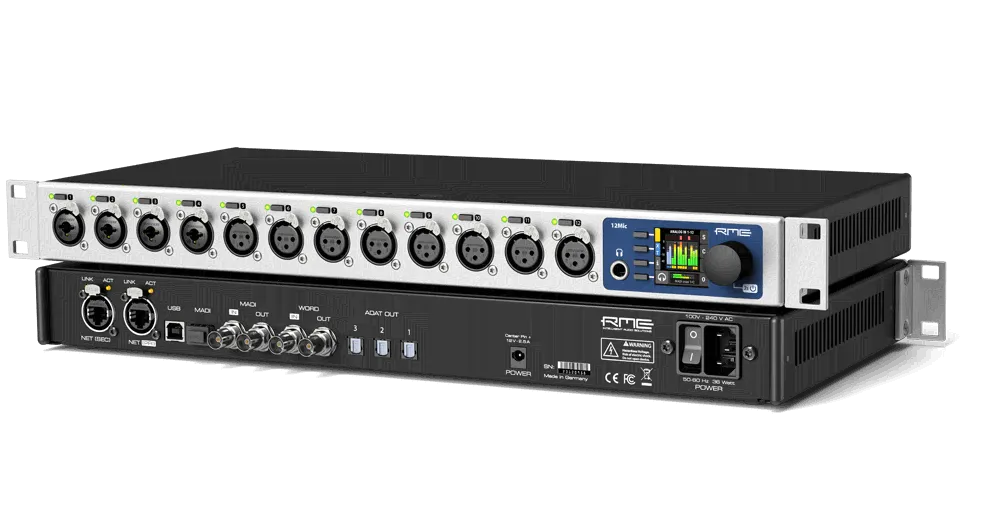 New RME 12 Mic Dante | Digitally Controlled High-End Mic Preamp with Integrated MADI & DANTE