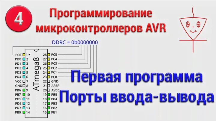 Порты ввода-вывода | Первая программа | Микроконтроллеры с нуля #4