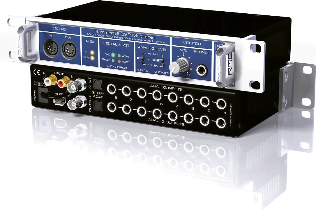 RME Multiface II 36 канальный интерфейс, 24 Bit / 96 kHz, аналоговые и ADAT входы-выходы-0