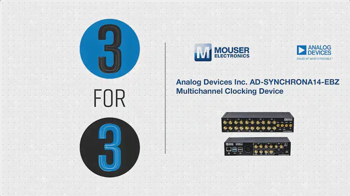 Analog Devices Inc. AD-SYNCHRONA14-EBZ Multichannel Clocking Device - 3 for 3 | Mouser Electronics