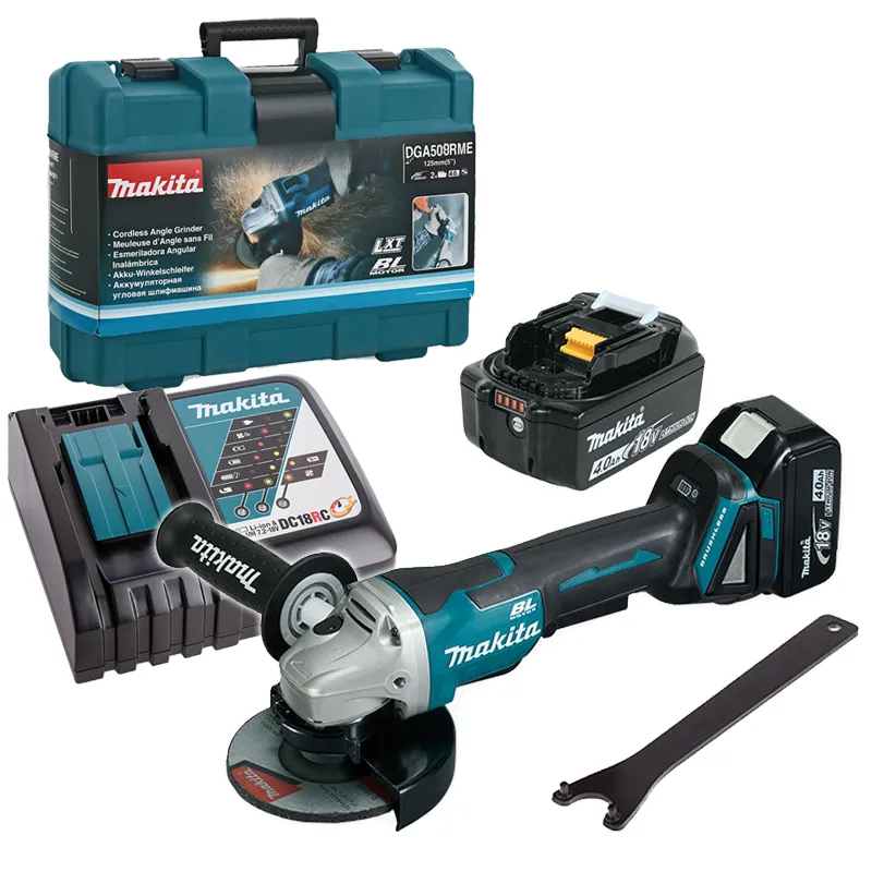 Аккумуляторная УШМ 125мм Makita DGA508RME (18V, 2 x 4.0Ah, Li-Ion)-0