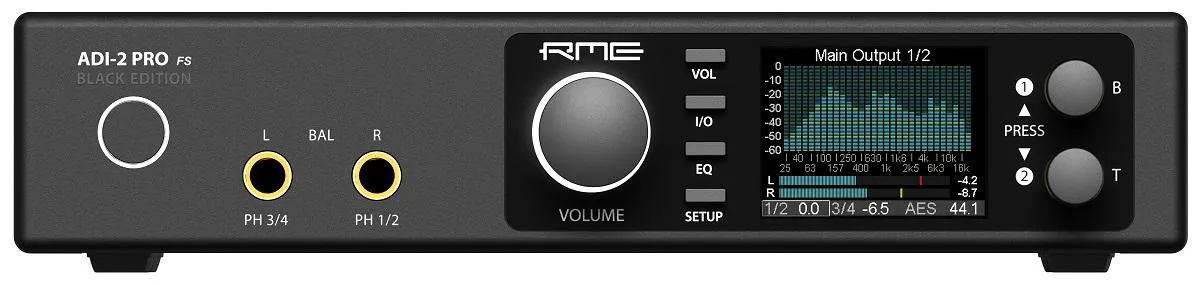 RME ADI-2 PRO FS BE конвертер 2-канальный с поддержкой DSD до 768 кГц , AD/DA. SteadyClock FS. Полурэковый, черный